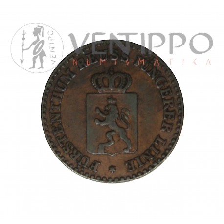Principado de Reuss, 1 Pfennig 1858 A, Enrique LXVII, MBC+