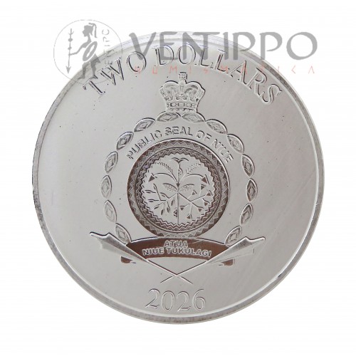 Niue, 2 $ Plata ( 1 OZ ley 999 mls ) Serie Stars War: Darth Vader III 2026, BU