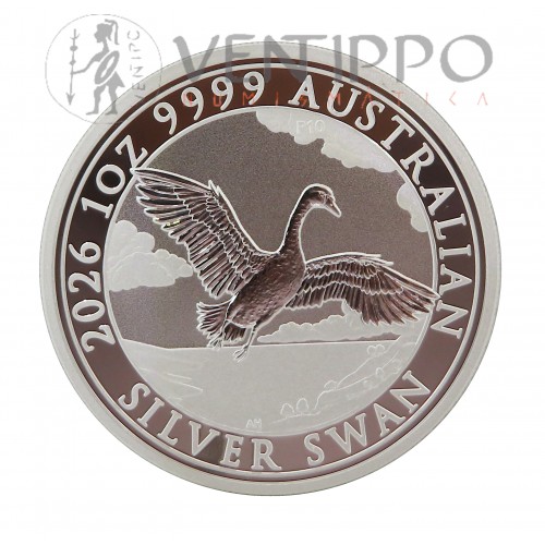 Australia, Dollar Plata ( 1 OZ ley 9999 mls ) Swan 2026, BU.