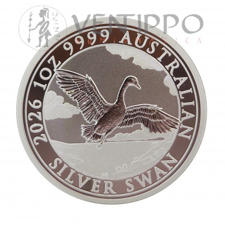Australia, Dollar Plata ( 1 OZ ley 9999 mls ) Swan 2026, BU.