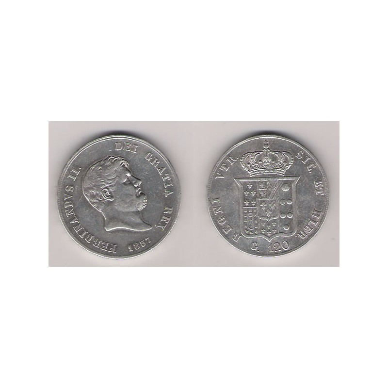 NÁPOLES Y SICILIA, 120 GRANA PLATA, FERNANDO II, MBC