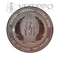 Moneda inversión, plata pura, bullion, Montserrat.