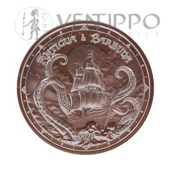 Moneda inversión, plata pura, bullion, Antigua y Barbuda-
