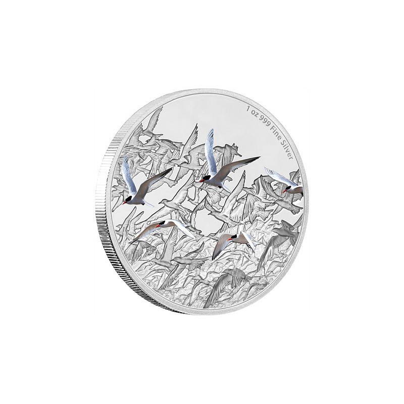 NIUE, 2 $ PLATA (1 OZ. 999 mls) GRANDES MIGRACIONES, ARTIC TERN  PROOF