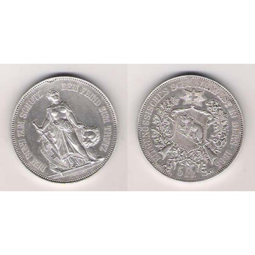 SUIZA, 5 FRANCS PLATA, 1885, FESTIVAL DE BERNA MBC+/EBC-