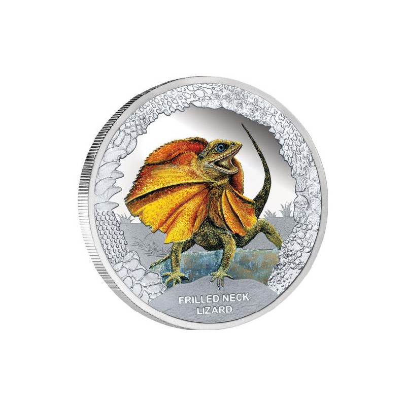 TUVALU, 1 $ PLATA ( 1 OZ. 999 mls. )2013 FRILLED NECK LIZARD, PROF