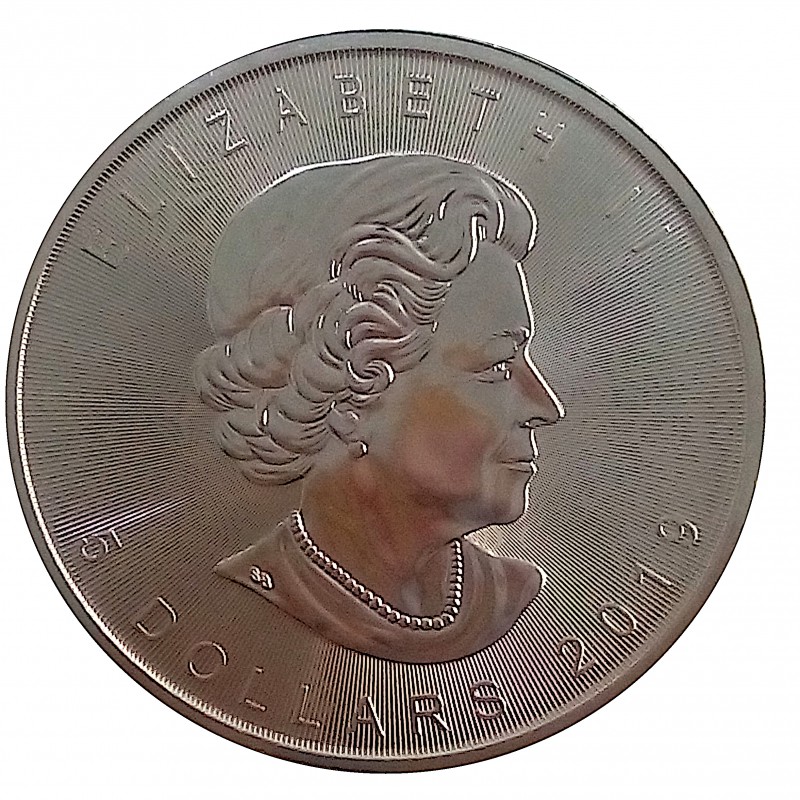 Canadá, 5 $ plata ( 1 OZ. 9999 mls. ) Hoja de Arce 2019, S/C