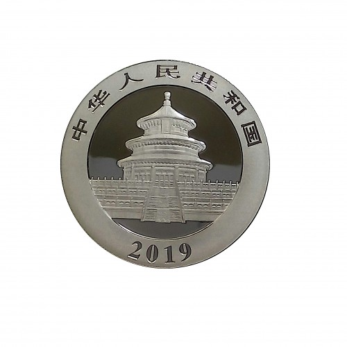 China, 10 Yuan Plata ( 1 OZ. 999 mls. ) Panda 2019, BU.