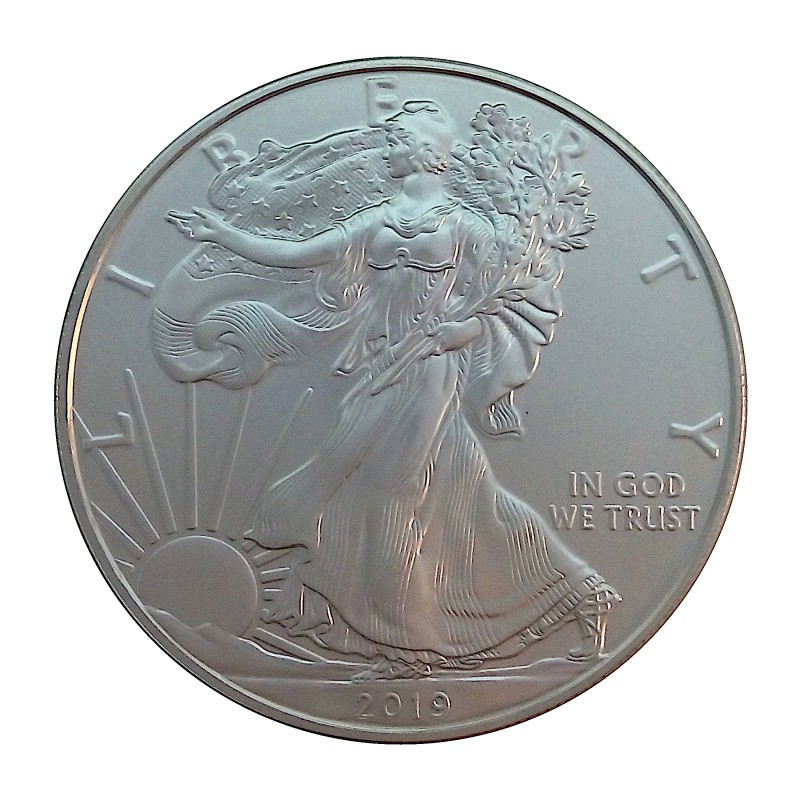 Estados Unidos, one Dollar Plata ( 1 OZ. 999 mls. ) Eage 2019, S/C