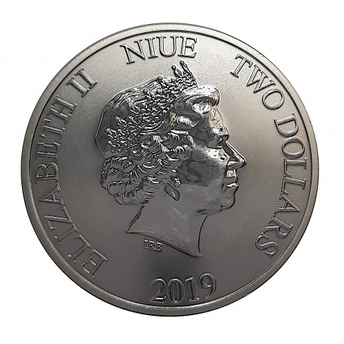 NIUE, 2 $ PLATA (1 OZ. 999 mls) AÑO LUNAR CERDEO 2019 BU