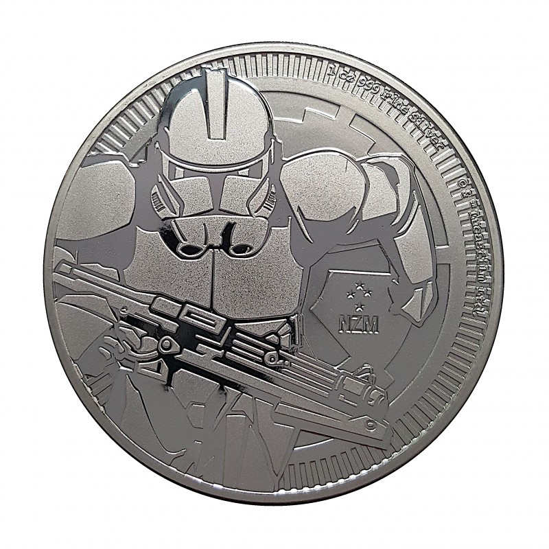 Nive, 2 $ Plata ( 1 OZ. 999 mls. ) 2019, Clone Trooper, BU.