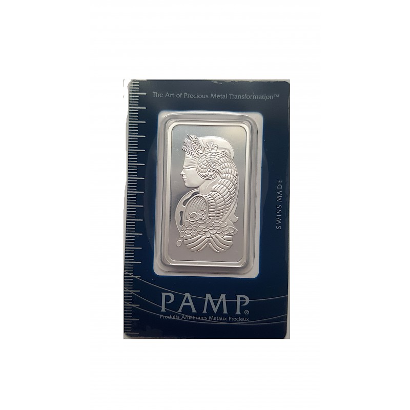 Lingote 1 OZ. Plata 999 mls., PAMP, Fortuna.