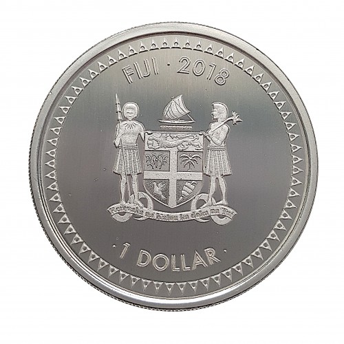 Fiji, Dollar plata ( 1 OZ. 999 mls. ) 2018, Sirena.