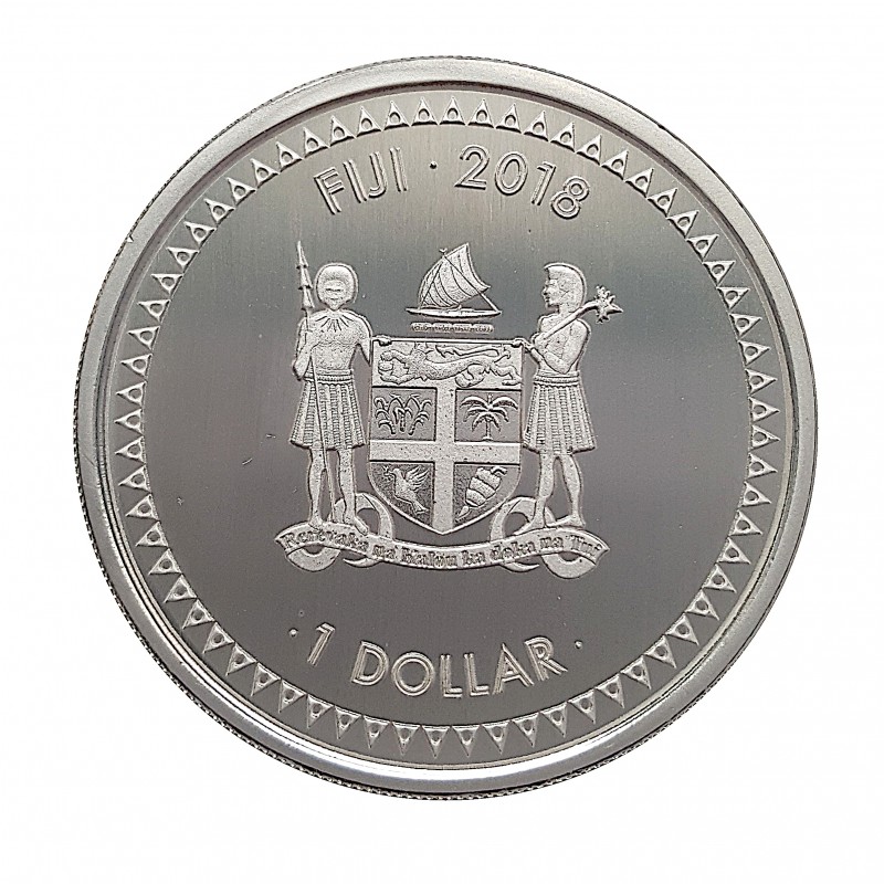 Fiji, Dollar plata ( 1 OZ. 999 mls. ) 2018, Sirena.