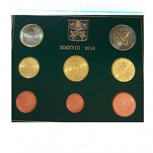 Vaticano, Cartera Oficial 8 Valores 2018, FDC.