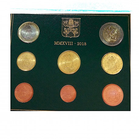 Vaticano, Cartera Oficial 8 Valores 2018, FDC.