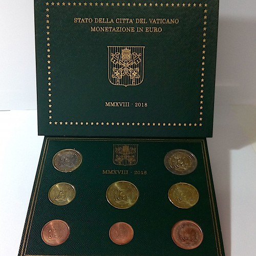 Vaticano, Cartera Oficial 8 Valores 2018, FDC.