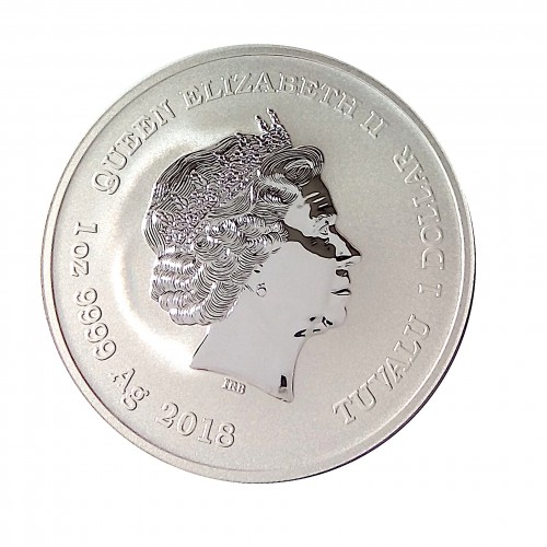 Tuvalu, Dollar Plata ( 1OZ. 999mls. ) 2018, Thor, BU.