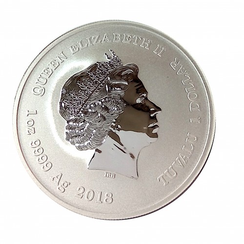 Tuvalu, Dollar plata ( 1 OZ. 999 mls. ) 2018, Dead Pool, BU.