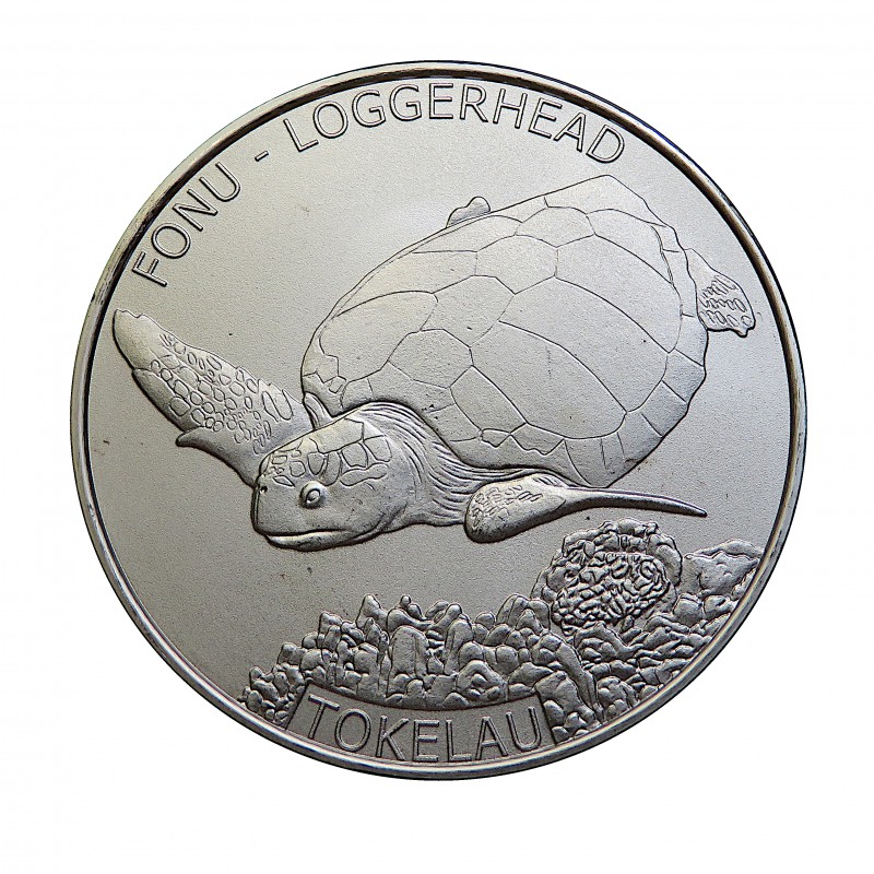 Tokelau, 5 $NZ Plata ( 1 OZ 999 mls. ) Tortuga Boba 2019.