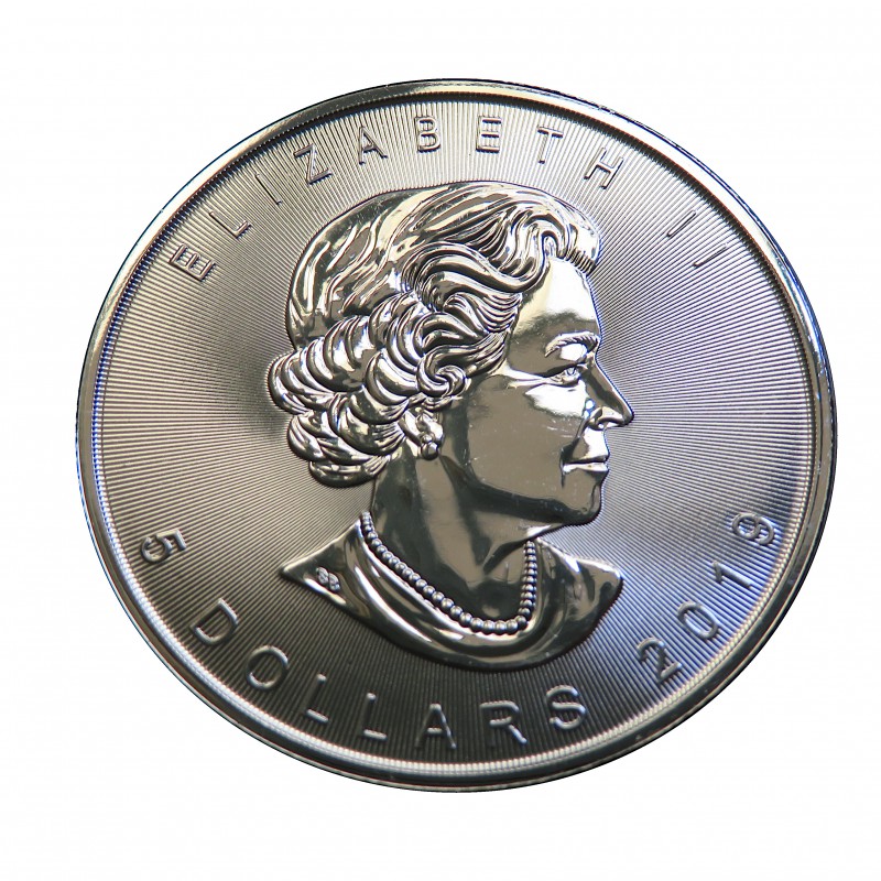 Canadá, 5 $ Plata ( 1 OZ. 999 mls. ) Maple "On the Trails of Wildlife ": Wolf