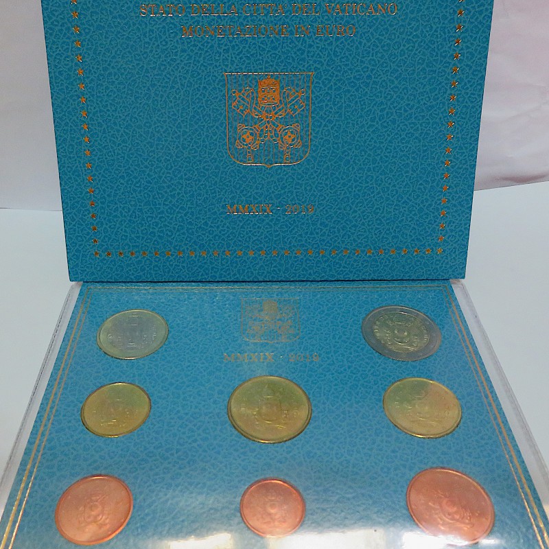 Vaticano, Cartera oficial 8 Valores 2019, FDC.