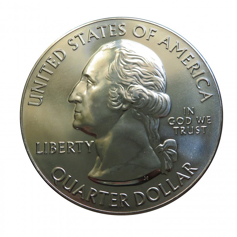 Estados Unidos, Quarter Dollar ( 5 OZ. Plata 999 mls. ) 2019, Lowell, Massachusetts.