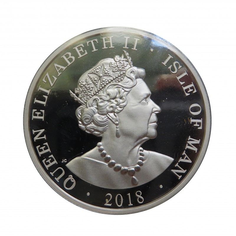 ISLA DE MAN, ONE NOBLE PLATA (1 OZ. 999 mls) 2018 PROOF