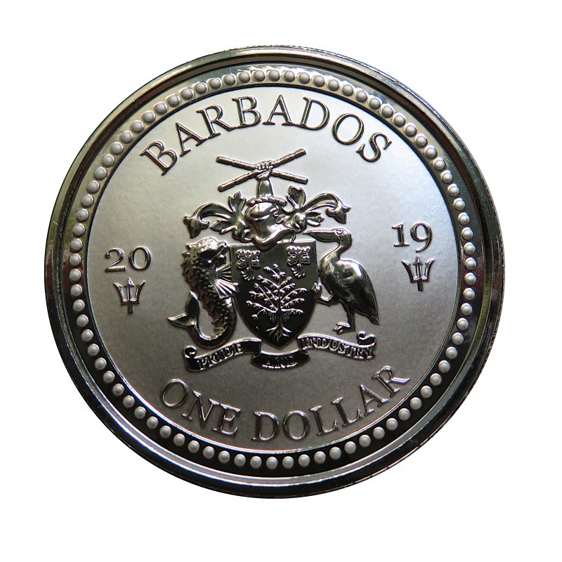 BARABADOS, DOLLAR PLATA (1 OZ. 999 mls) PEZ LEÓN 2019 BU