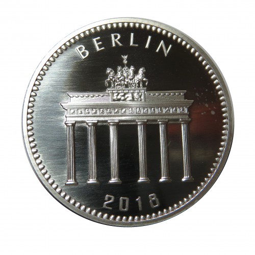 Alemania, 1 onza plata ( 31,10 gramos, ley 999 mls. ), Panda de Berlín, Cartera oficial.