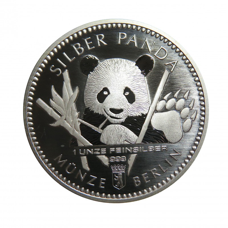 Alemania, 1 Onza Plata ( Ley 999 mls. ) Panda de Berlín 2017, BU.