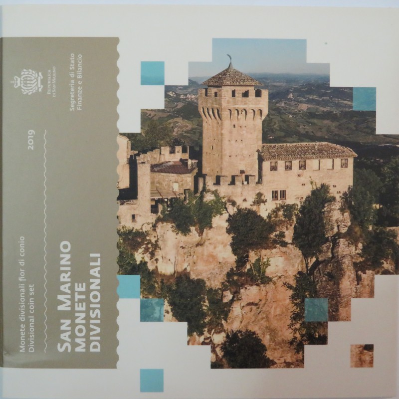 San Marino, Cartera Oficial 8 Valores, 2019, FDC.