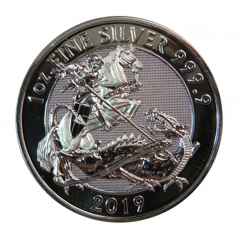 Gran Bretaña, 2 Pounds Plata ( 1 OZ. 999 mls. ) Valiant 2019, BU.