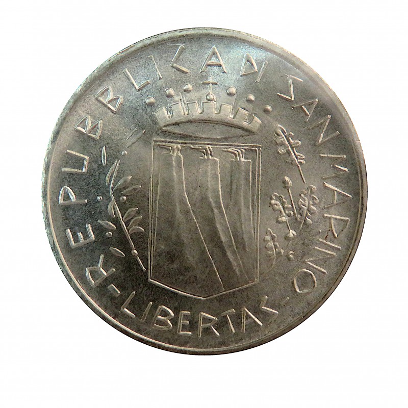 San Marino, 500 Liras plata, 1981, sin circular.