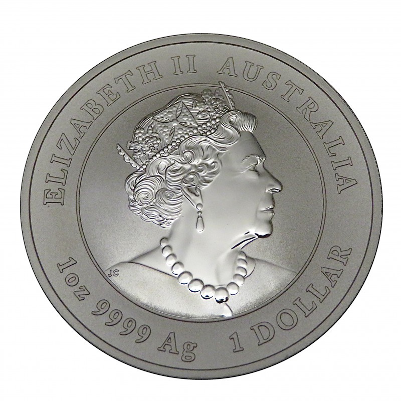 Australia, 1 $ Plata ( 1 OZ. 9999 mls. ) Año de la Rata III, 2020, BU.