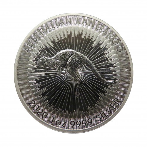 Australia, 1 $ Plata ( 1 OZ. 9999 mls. ) Canguro Perth 2020 S/C
