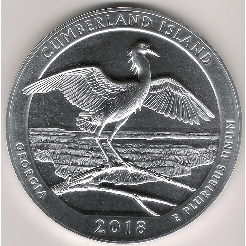 Estados Unidos, Quarter Dollar ( 5 OZ., plata 999 mls. ) Georgia, Cumberland Island.