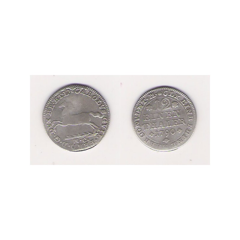 ESTADOS ALEMANES, BRUNSWICK-WOLFENBUTTEL, 1/12 THALER 1790 ESCASA