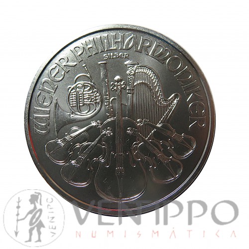 Austria, 1,5 € Plata ( 1 OZ. 999mls. ) Filarmónica 2010 , S/C