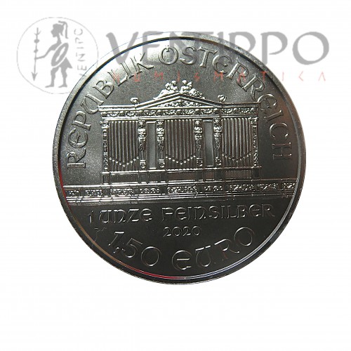 Austria, 1,5 € Plata ( 1 OZ. 999mls. ) Filarmónica 2010 , S/C