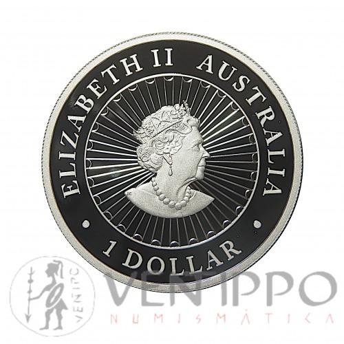 Australia, Dollar plata ( 1 OZ. 999 mls. ), serie Lunar III, Ópalo año Rata 2020