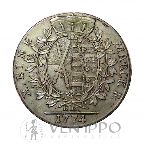 Estados Alemanes, Sajonia - Albertine, Thaler plata, 1774, MBC.