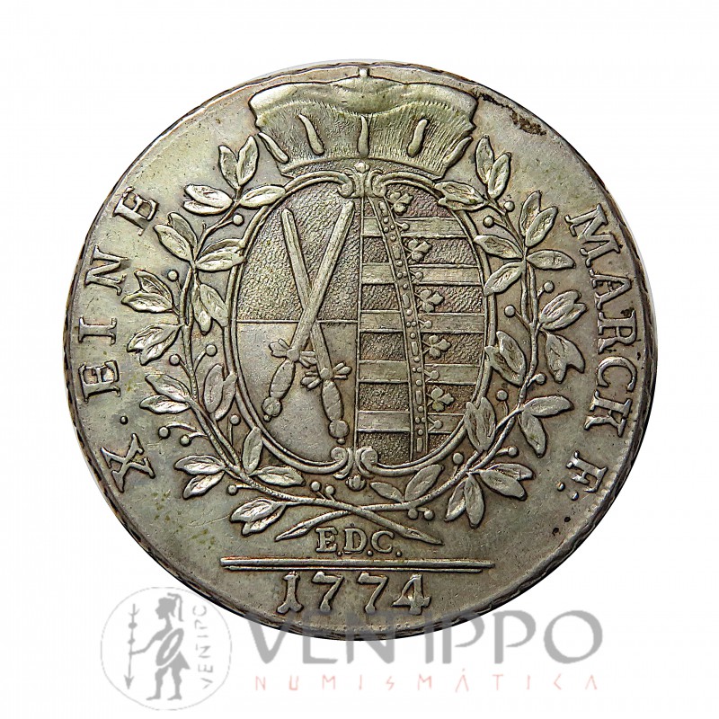 Estados Alemanes, Sajonia - Albertine, Thaler plata, 1774, MBC.
