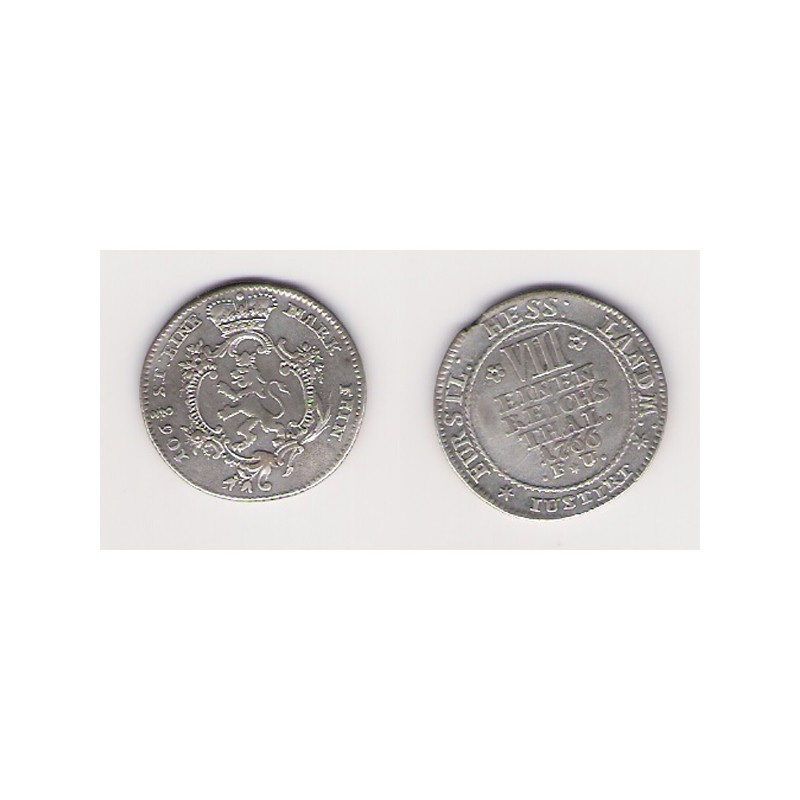 ESTADOS ALEMANES, HESSE-CASSEL, 1/8 THALER 1766 ESCASA