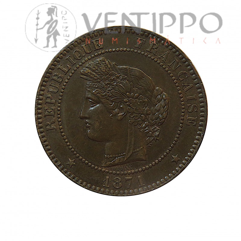 Francia, 10 Centimes, 1871, A ( París ), EBC.