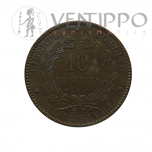 Francia, 10 Centimes, 1871, A ( París ), EBC.