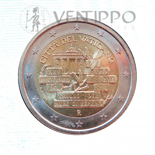 Vaticano, Cartera Oficial 2 €, 2014 XXV Aniv. Caída Berlín.