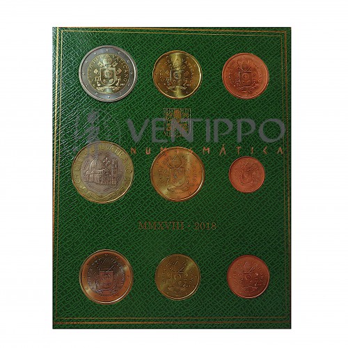 Vaticano, Cartera Oficial 9 Valores 2018,  V Cent. Cúpula St. María del Fiore FDC.