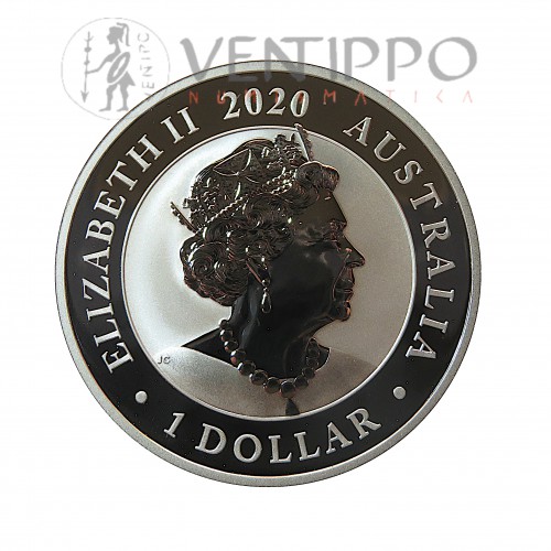 Austrlia, Dollar Plata ( 1 OZ ley 999 milésimas) 2020, Swan BU.