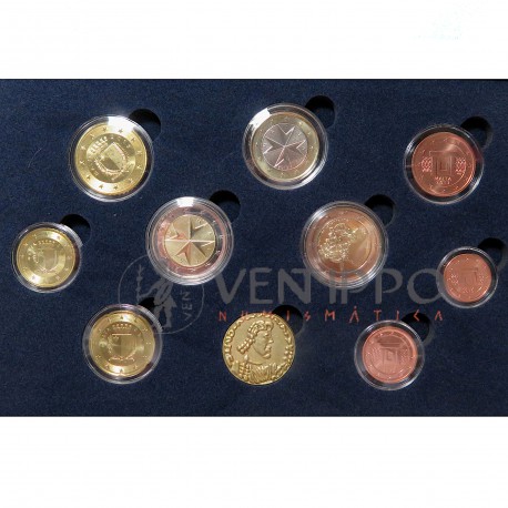 Malta, Estuche Euros 2013, 8 Valores + 2 € Conmemorativos, Bu.